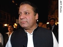 Former Pakistan PM Nawaz Sharif in central London, 19 Oct 2006 