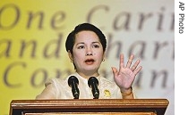 Gloria Arroyo speaks during press conference in Cebu, 15 Jan. 2007