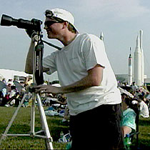 Spectators attend the Endeavour launch