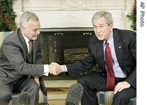 President Bush, right, and Iraq's a href=