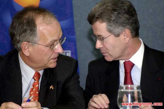 Wolfgang Ischinger, seen here with French ambassador to the united States Jean David Levitte, is a href=