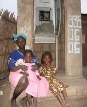 In many African villages a single pay phone serves an entire community