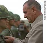 October 26, 1966: President Johnson honors American troops at Cam Ranh Bay, Vietnam