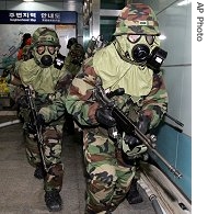 S. Korean soldiers participate in a href=