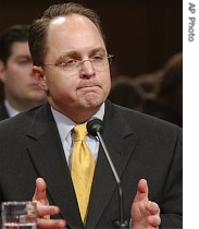 Attorney General Alberto Gonzales' former Chief of Staff Kyle Sampson testifies on Capitol Hill in Washington, 29 a href=